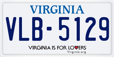VA license plate VLB5129