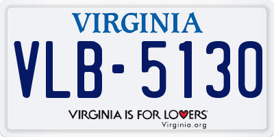 VA license plate VLB5130