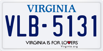 VA license plate VLB5131