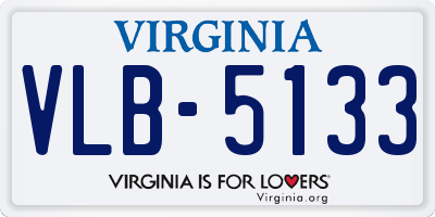 VA license plate VLB5133