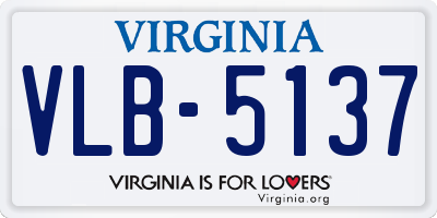 VA license plate VLB5137
