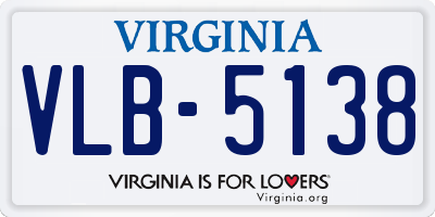 VA license plate VLB5138