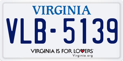 VA license plate VLB5139