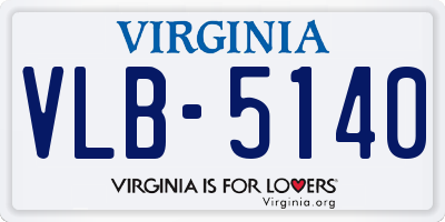 VA license plate VLB5140