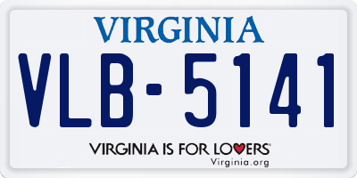 VA license plate VLB5141