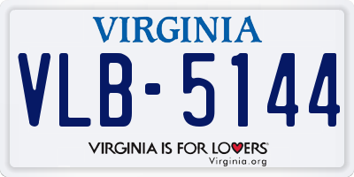 VA license plate VLB5144