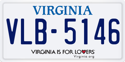 VA license plate VLB5146