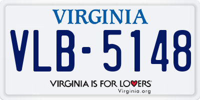 VA license plate VLB5148