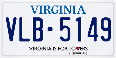 VA license plate VLB5149