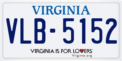 VA license plate VLB5152