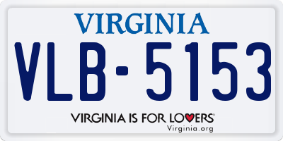 VA license plate VLB5153