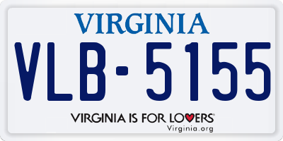 VA license plate VLB5155