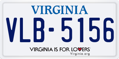 VA license plate VLB5156