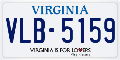 VA license plate VLB5159