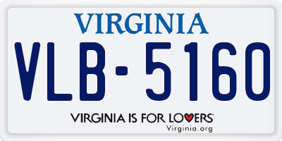 VA license plate VLB5160