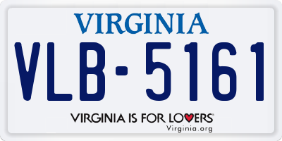 VA license plate VLB5161