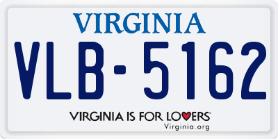 VA license plate VLB5162