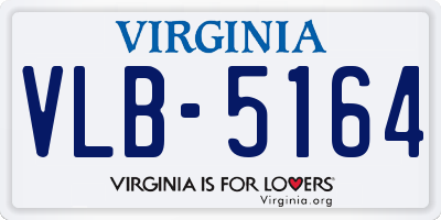 VA license plate VLB5164