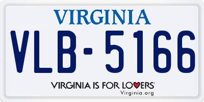 VA license plate VLB5166