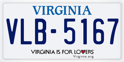 VA license plate VLB5167