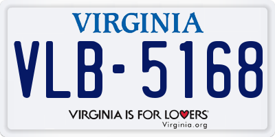 VA license plate VLB5168