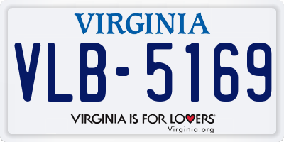 VA license plate VLB5169