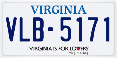 VA license plate VLB5171