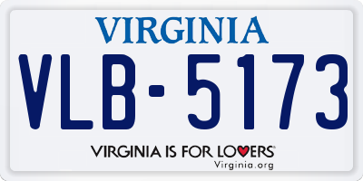 VA license plate VLB5173