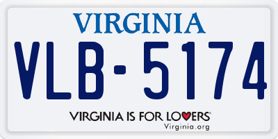 VA license plate VLB5174