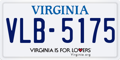 VA license plate VLB5175