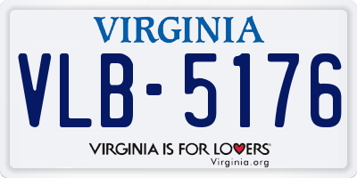 VA license plate VLB5176