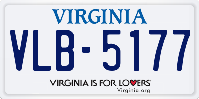 VA license plate VLB5177