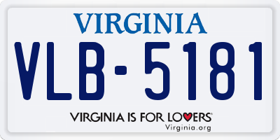 VA license plate VLB5181