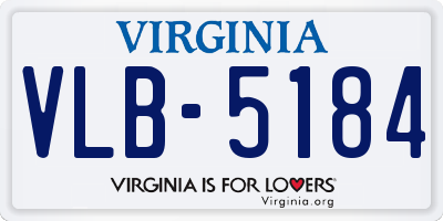 VA license plate VLB5184