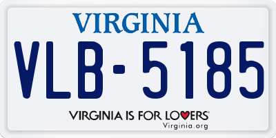 VA license plate VLB5185