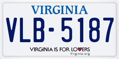 VA license plate VLB5187