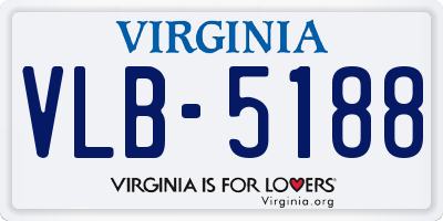 VA license plate VLB5188