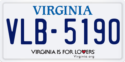 VA license plate VLB5190