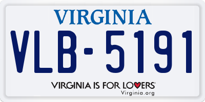 VA license plate VLB5191