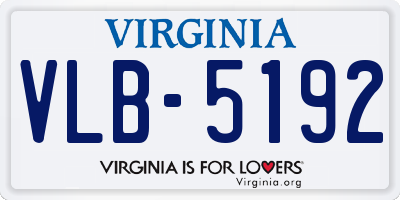 VA license plate VLB5192