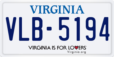 VA license plate VLB5194