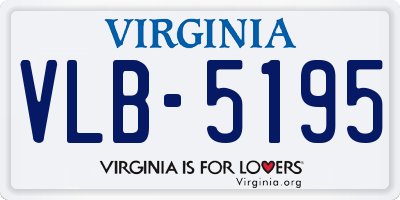 VA license plate VLB5195