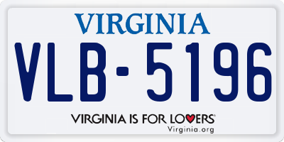VA license plate VLB5196