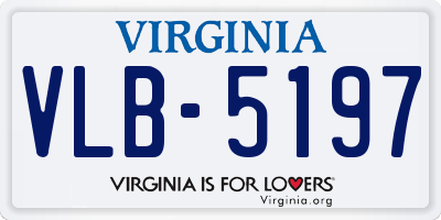 VA license plate VLB5197