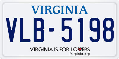 VA license plate VLB5198