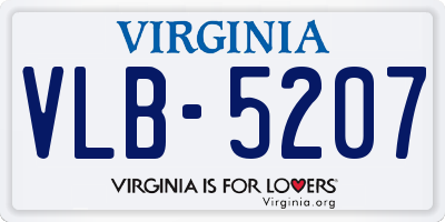 VA license plate VLB5207