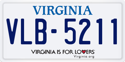 VA license plate VLB5211