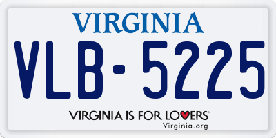 VA license plate VLB5225