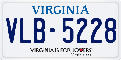 VA license plate VLB5228