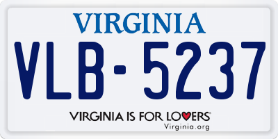 VA license plate VLB5237